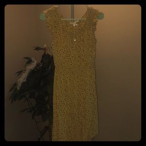 H&M size 4 mustard floral dress.